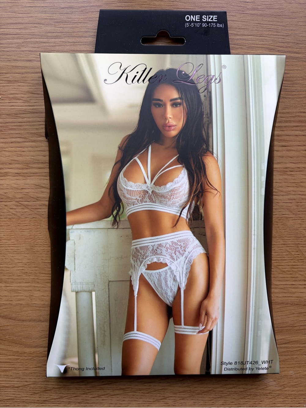 Women's White Lace Garter Lingerie Set